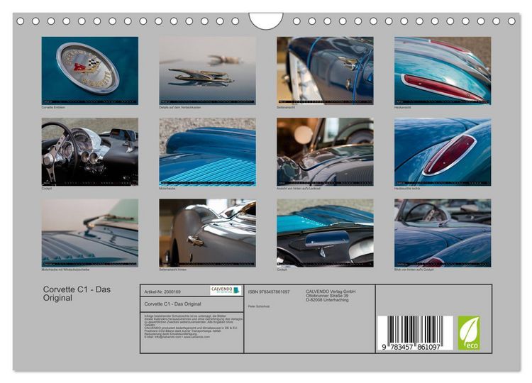 Produktbild: Corvette C1 - Das Original (Wandkalender 2026 DIN A4 quer), CALVENDO Monatskalender