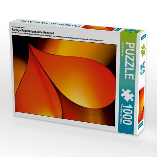 Produktbild: CALVENDO Puzzle Ein Motiv aus dem Kalender Farbige Papierb&ouml;gen Schattenspiel 1000 Teile Puzzle hoch | 1000 Teile Lege-Gr&ouml;&szlig;e 64 &times; 48 cm Foto-Puzzle f&uuml;r gl&uuml;ckliche Stunden