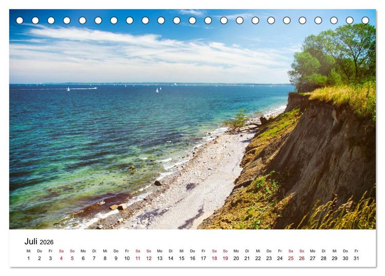 Produktbild: Schleswig-Holstein in 365 Farben (Tischkalender 2026 DIN A5 quer), CALVENDO Monatskalender