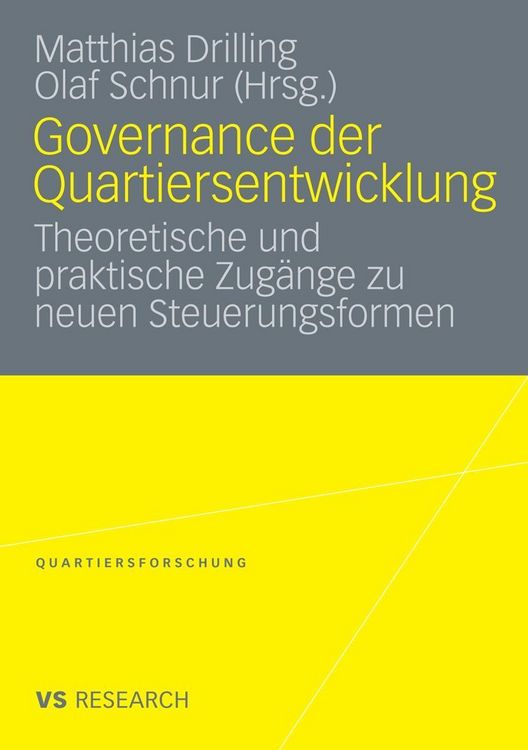 Produktbild: Governance der Quartiersentwicklung