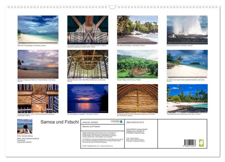 Produktbild: Samoa und Fidschi (Wandkalender 2026 DIN A2 quer), CALVENDO Monatskalender