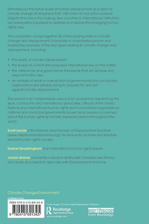 Produktbild: Climate Change and Displacement Reader