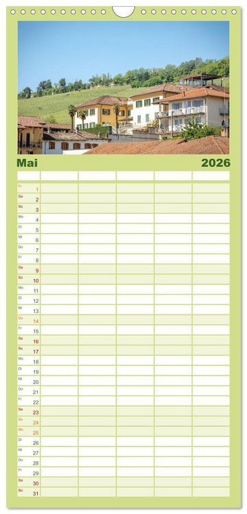 Produktbild: Familienplaner 2026 - Barolo in den H&uuml;geln des Langhe mit 5 Spalten (Wandkalender, 21 x 45 cm) CALVENDO
