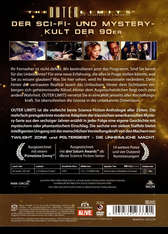 Produktbild: The Outer Limits - Die unbekannte Dimension: Staffel 6 (Fernsehjuwelen) [6 DVDs]