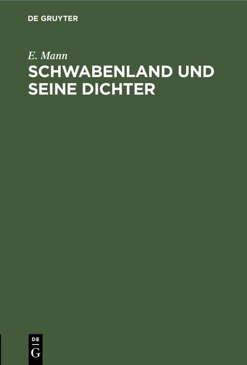 Produktbild: Schwabenland und seine Dichter