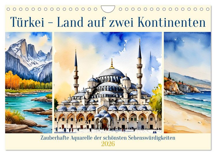 Produktbild: T&uuml;rkei - Land auf zwei Kontinenten (Wandkalender 2026 DIN A4 quer), CALVENDO Monatskalender