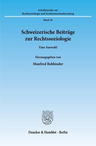 Produktbild: Schweizerische Beitr&auml;ge zur Rechtssoziologie.