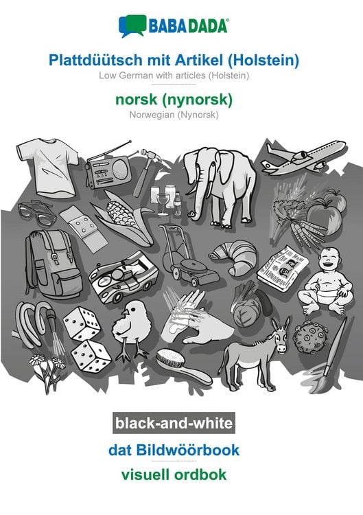 Produktbild: Plattd&uuml;&uuml;tsch mit Artikel (Holstein) - norsk (nynorsk), dat Bildw&ouml;&ouml;rbook, BW