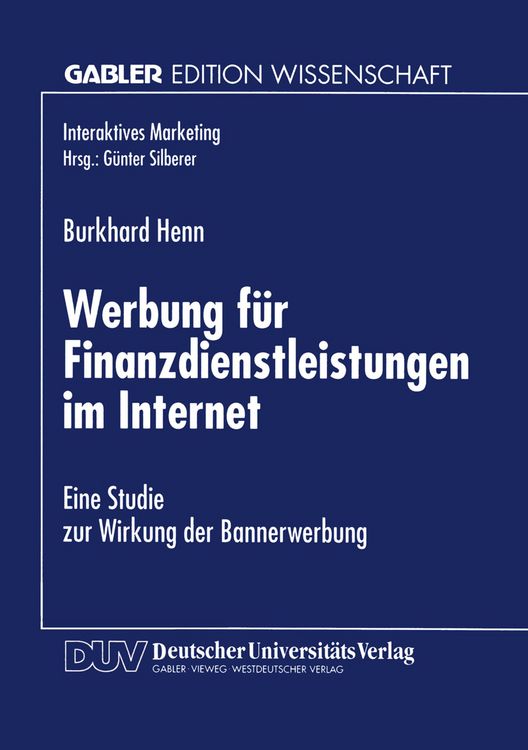 Produktbild: Werbung f&uuml;r Finanzdienstleistungen im Internet