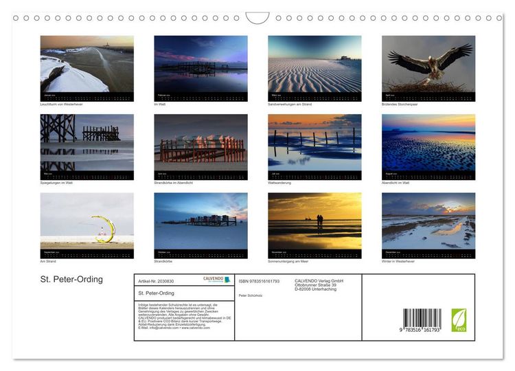 Produktbild: St. Peter-Ording (Wandkalender 2026 DIN A3 quer), CALVENDO Monatskalender