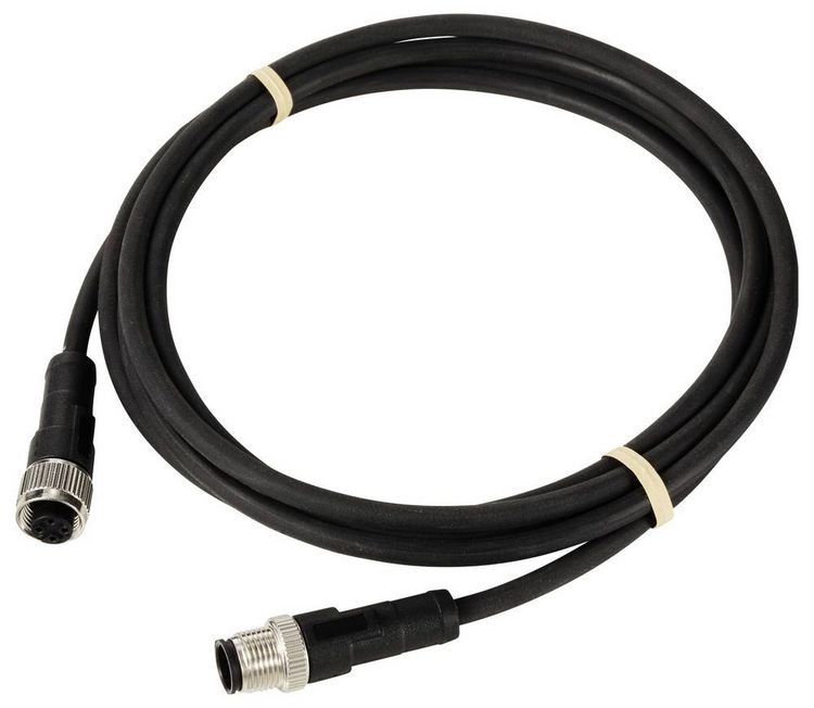 Produktbild: TRU COMPONENTS TC-12833008 Sensor-Aktor-Verl&auml;ngerungsleitung M12 Stecker gerade auf Kupplung gerade 2 m Polzahl Sensoren: 4 1 St.
