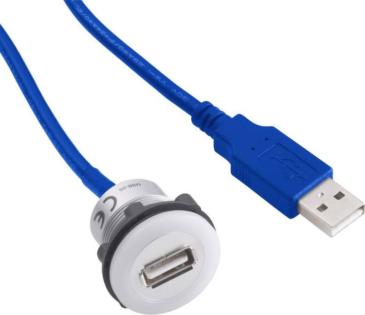 Produktbild: TRU Components USB-12 USB-Einbaubuchse 3.0 Buchse, Einbau Inhalt: 1St.
