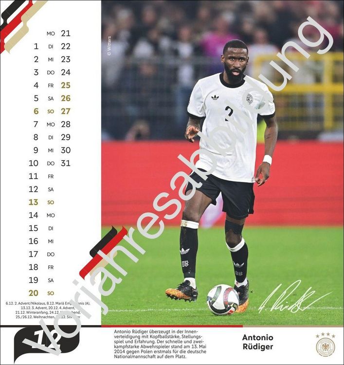 Produktbild: DFB M&auml;nner Postkartenkalender 2027