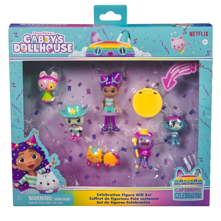 Bild vom Artikel Gabby's Dollhouse, Party-Figuren Geschenkset, Party Gabby mit 6 Katzen-Figuren im festlichen Outfit vom Autor 