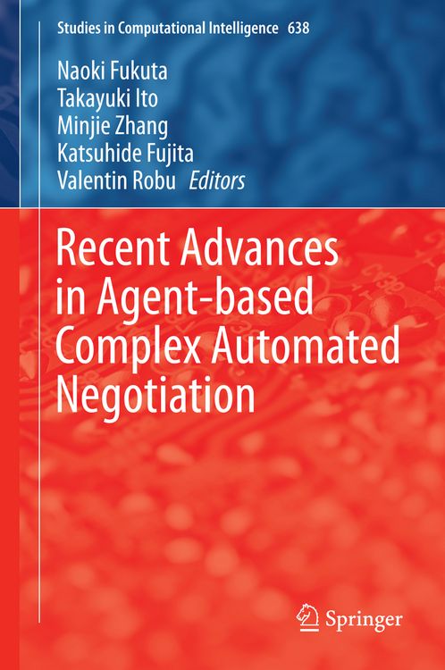Produktbild: Recent Advances in Agent-based Complex Automated Negotiation