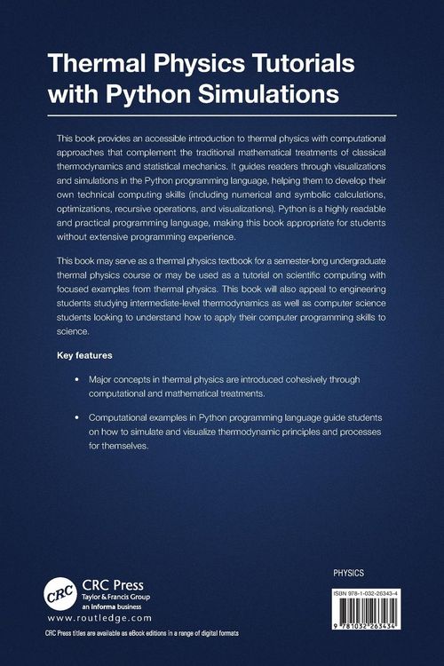 Produktbild: Thermal Physics Tutorials with Python Simulations