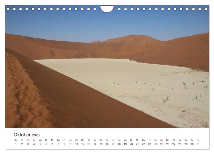 Produktbild: Namibia - Landschaftseindr&uuml;cke (Wandkalender 2026 DIN A4 quer), CALVENDO Monatskalender