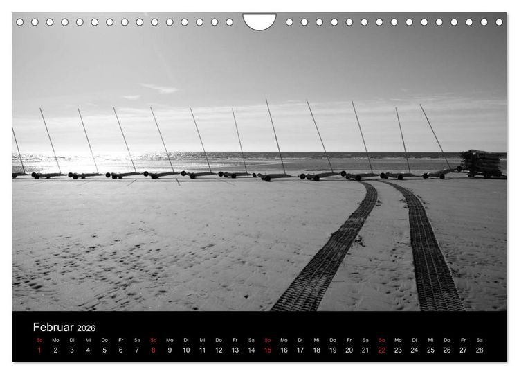Produktbild: BLACK 'N WHITE (Wandkalender 2026 DIN A4 quer), CALVENDO Monatskalender