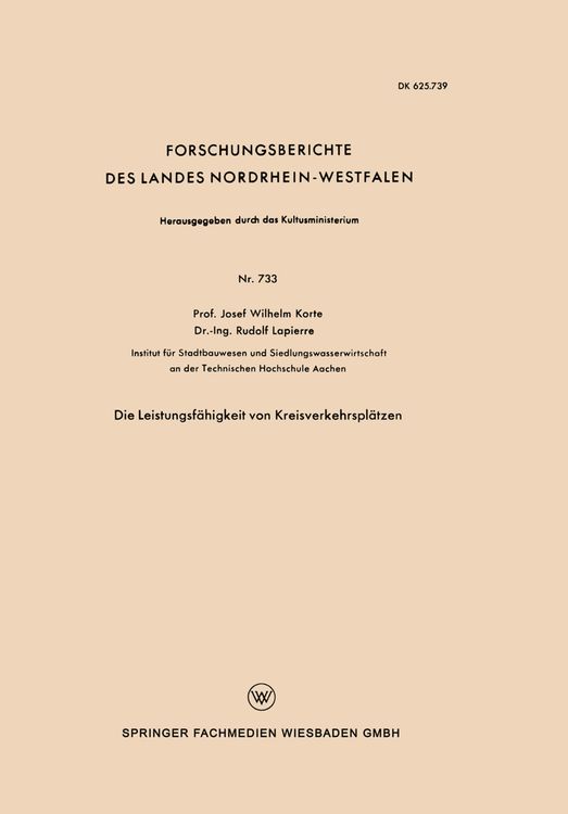 Produktbild: Die Leistungsf&auml;higkeit von Kreisverkehrspl&auml;tzen