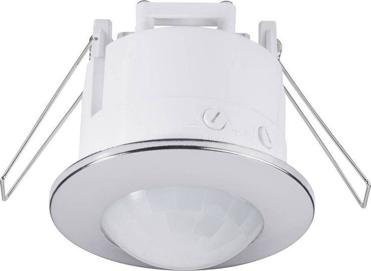 Produktbild: Renkforce 1289331 Decke, Einbau PIR-Bewegungsmelder 360&deg; Relais Chrom IP20