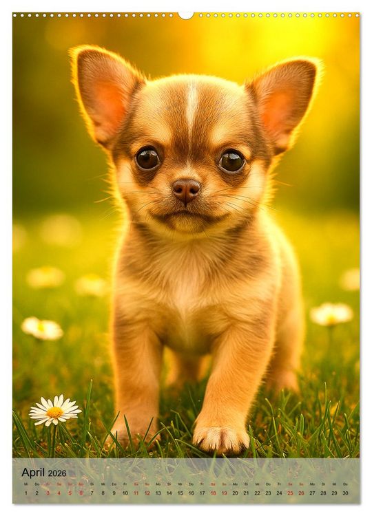 Produktbild: Chihuahua Diamonds &ndash; Magic Moments mit unseren sch&ouml;nsten Welpen aller Zeiten (Wandkalender 2026 DIN A2 hoch), CALVENDO Monatskalender