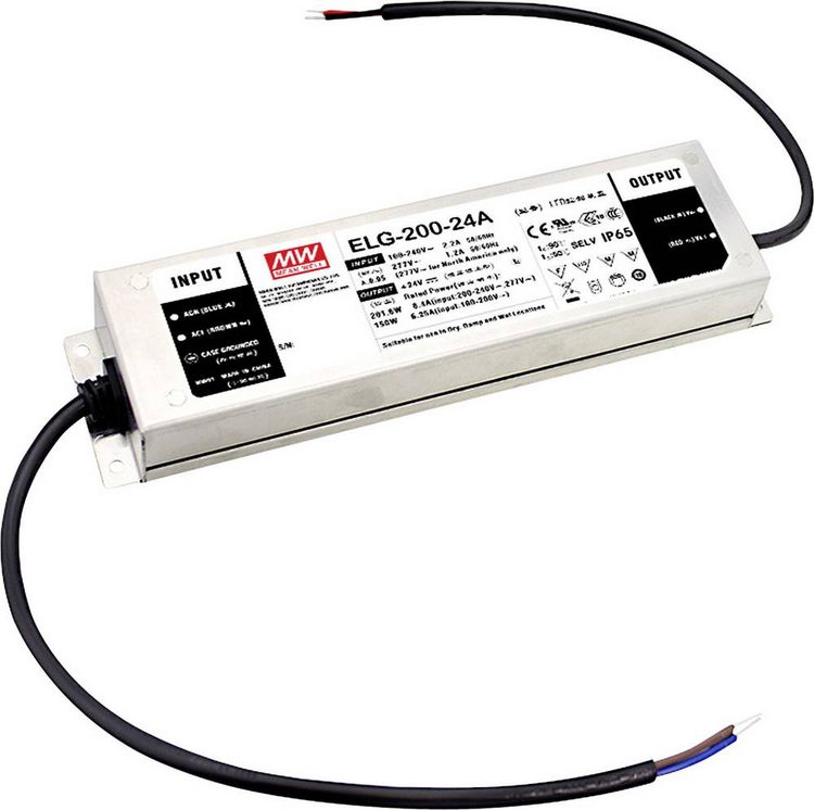 Produktbild: MEAN WELL ELG-200-12DA-3Y LED-Trafo, LED-Treiber Konstantspannung, Konstantstrom 192W 16A 6 - 12 V/DC Dali, Montage auf