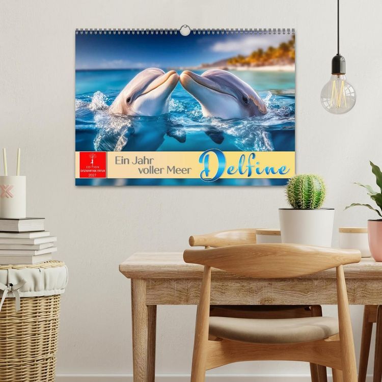 Produktbild: Delfine - ein Jahr voller Meer (Wandkalender 2027 DIN A3 quer), CALVENDO Monatskalender
