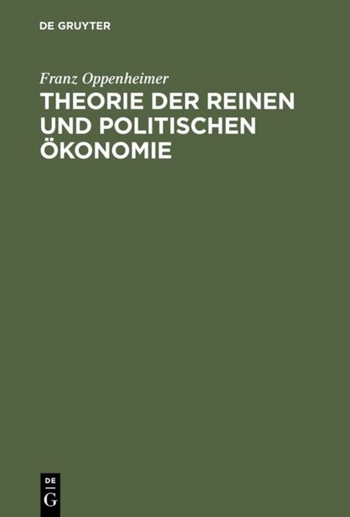 Produktbild: Theorie der reinen und politischen &Ouml;konomie