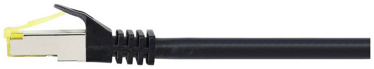 Produktbild: Renkforce RF-4995164 RJ45 Patchkabel CAT 6a (Rohkabel CAT 7) S/FTP 5.00 m Schwarz TPE-Mantel, Flexibel, Flammwidrig 1 St.