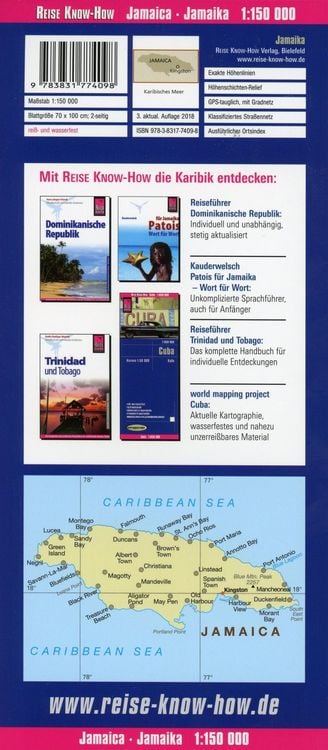 Produktbild: Reise Know-How Landkarte Jamaika / Jamaica (1:150.000)