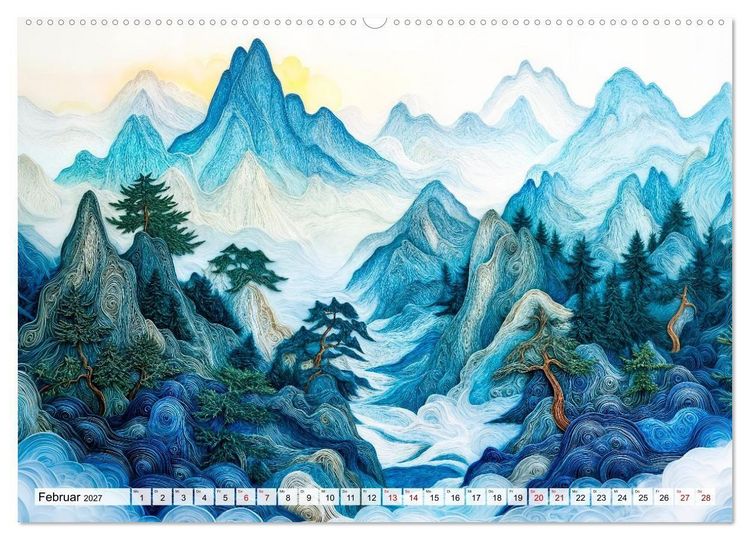 Produktbild: Quilling Landschaften - Papierkunst zwischen Himmel und Erde (Wandkalender 2027 DIN A2 quer), CALVENDO Monatskalender