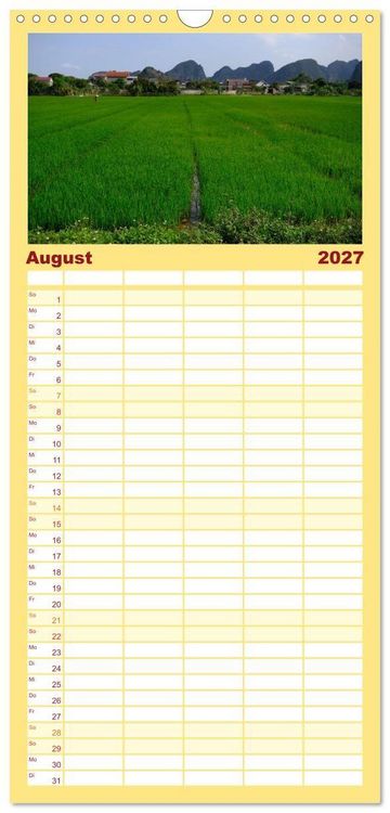 Produktbild: Familienplaner 2027 - Vietnams verborgenes Paradies mit 5 Spalten (Wandkalender, 21 x 45 cm) CALVENDO