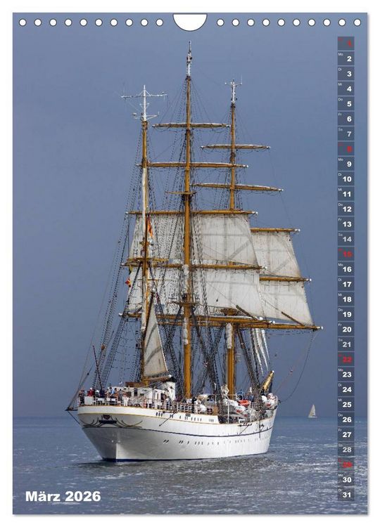 Produktbild: Segelromantik - Gro&szlig;segler auf der Ostsee (Wandkalender 2026 DIN A4 hoch), CALVENDO Monatskalender