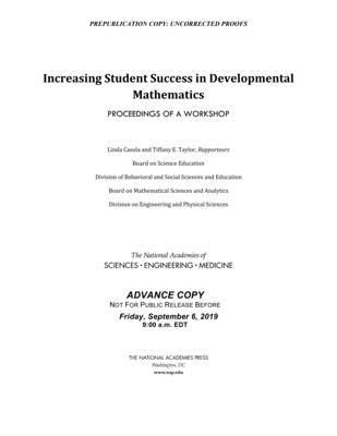 Produktbild: Increasing Student Success in Developmental Mathematics