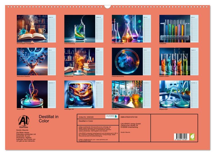 Produktbild: Destillat in Color (Wandkalender 2027 DIN A2 quer), CALVENDO Monatskalender