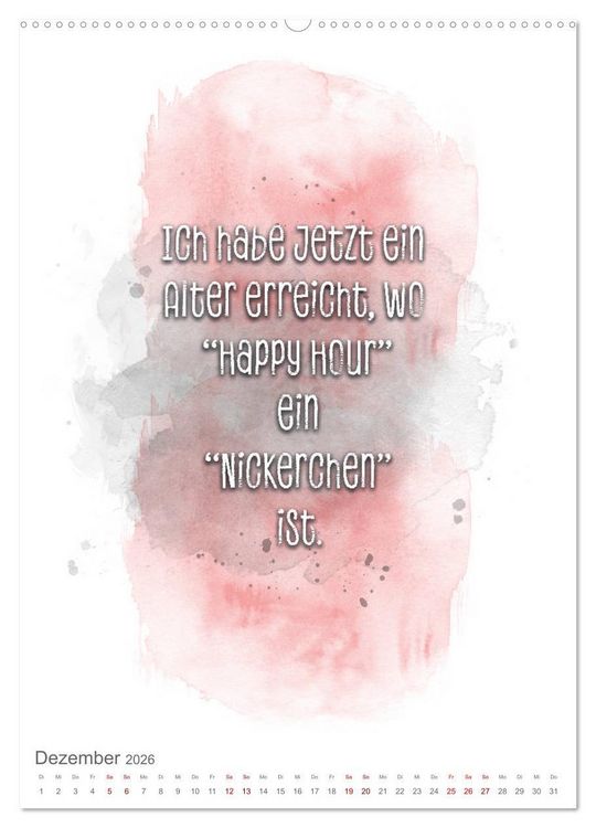Produktbild: Das Alter ist nur eine Zahl (hochwertiger Premium Wandkalender 2026 DIN A2 hoch), Kunstdruck in Hochglanz