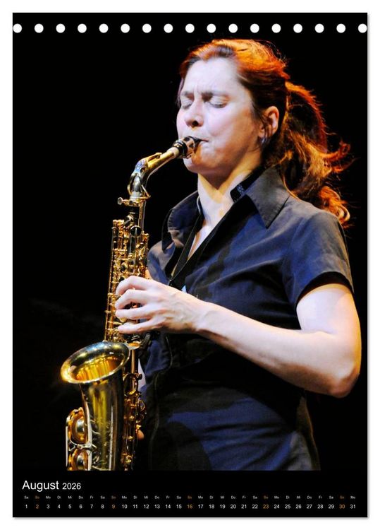 Produktbild: Jazz Saxophonisten 2026 (Tischkalender 2026 DIN A5 hoch), CALVENDO Monatskalender