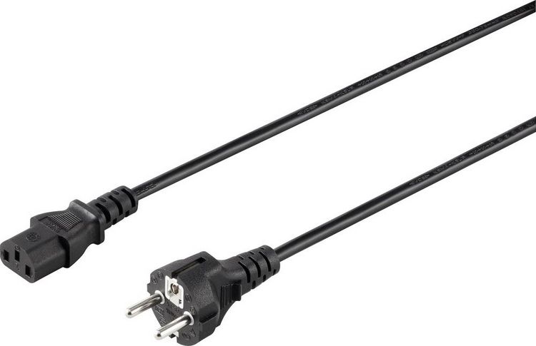 Produktbild: Sygonix SY-5042692 Kaltger&auml;te Anschlusskabel Schwarz 2.00m