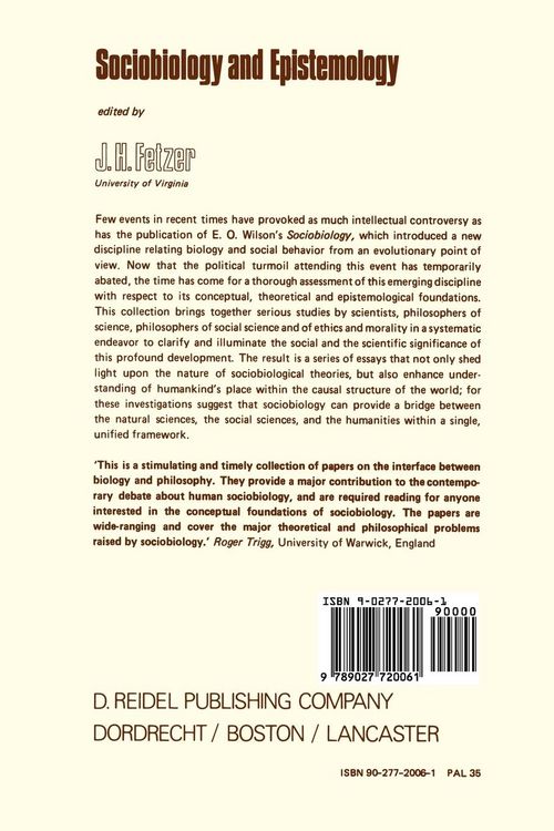 Produktbild: Sociobiology and Epistemology