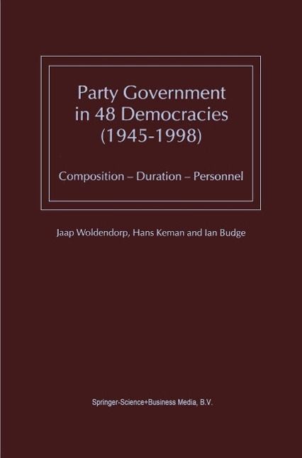 Produktbild: Party Government in 48 Democracies (1945-1998)