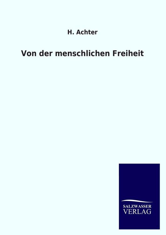 Produktbild: Von der menschlichen Freiheit