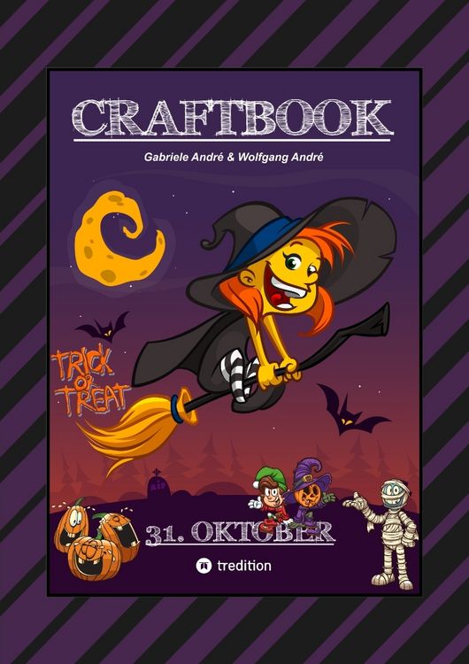 Produktbild: CRAFTBOOK - HALLOWEEN AUSMALMOTIVE - HEXEREIEN - TRICK OR TREAT - GRUSELN - KNIFFLIGE R&Auml;TSEL - TOLLE AUFGABEN