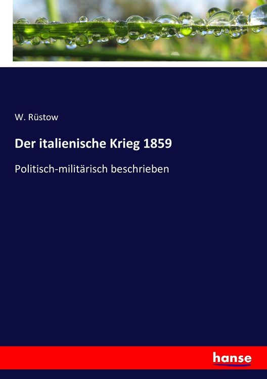 Produktbild: Der italienische Krieg 1859