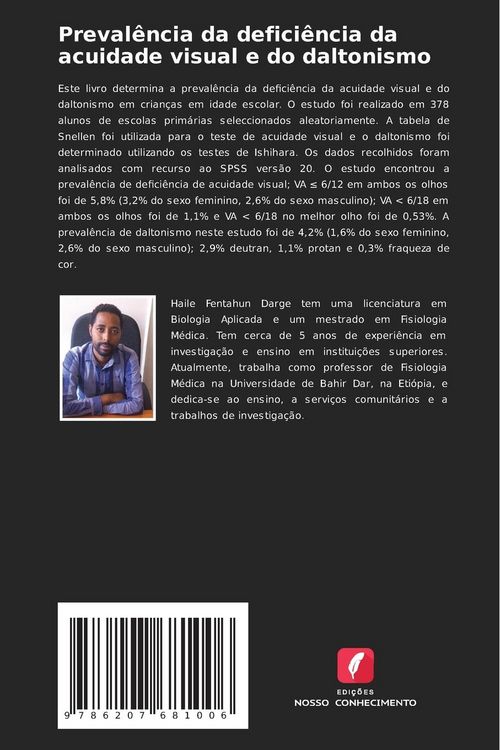 Produktbild: Preval&ecirc;ncia da defici&ecirc;ncia da acuidade visual e do daltonismo