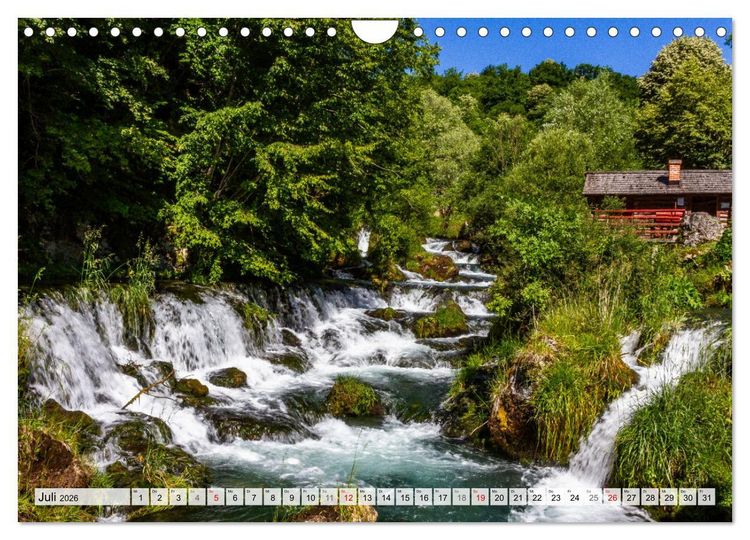 Produktbild: Wasserzauber Bosnien-Herzegowina (Wandkalender 2026 DIN A4 quer), CALVENDO Monatskalender