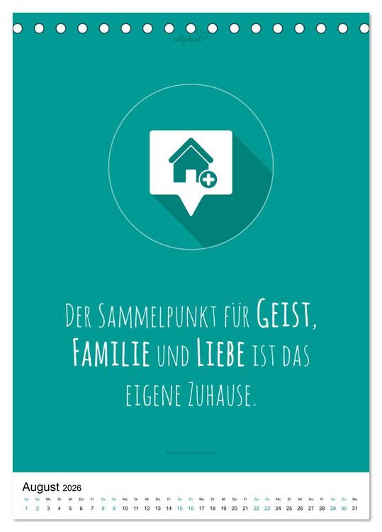 Produktbild: vollgeherzt: Der besondere Kalender f&uuml;r Bauherren mit motivierenden Hausbauzitaten (Tischkalender 2026 DIN A5 hoch), CALVENDO Monatskalender