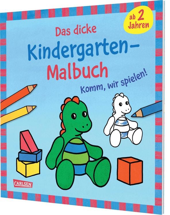 Produktbild: Ausmalbilder f&uuml;r Kita-Kinder: Das dicke Kindergarten-Malbuch: Komm, wir spielen!