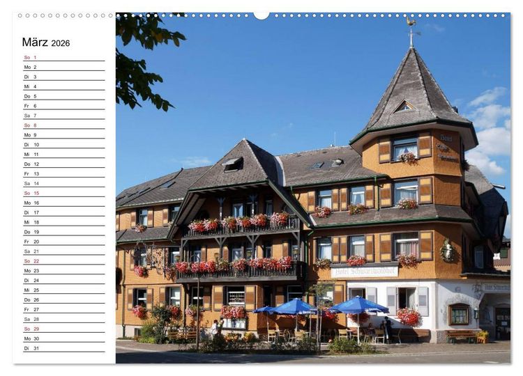 Produktbild: S&uuml;dschwarzwald - Impressionen (Wandkalender 2026 DIN A2 quer), CALVENDO Monatskalender