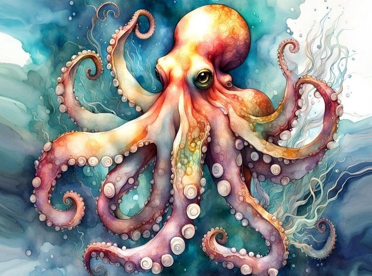 Produktbild: CALVENDO Puzzle Oktopus | 2000 Teile Lege-Gr&ouml;&szlig;e 90x67cm Foto-Puzzle f&uuml;r gl&uuml;ckliche Stunden