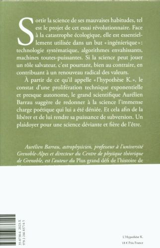 Produktbild: L'hypoth&egrave;se K : la science face &agrave; la catastrophe &eacute;cologique